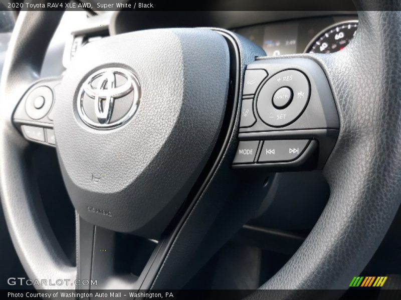 Super White / Black 2020 Toyota RAV4 XLE AWD