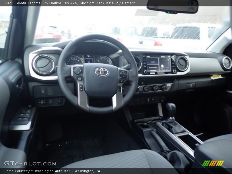 Midnight Black Metallic / Cement 2020 Toyota Tacoma SR5 Double Cab 4x4