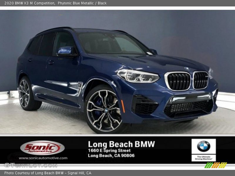 Phytonic Blue Metallic / Black 2020 BMW X3 M Competition