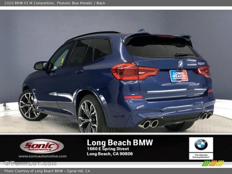 Phytonic Blue Metallic / Black 2020 BMW X3 M Competition