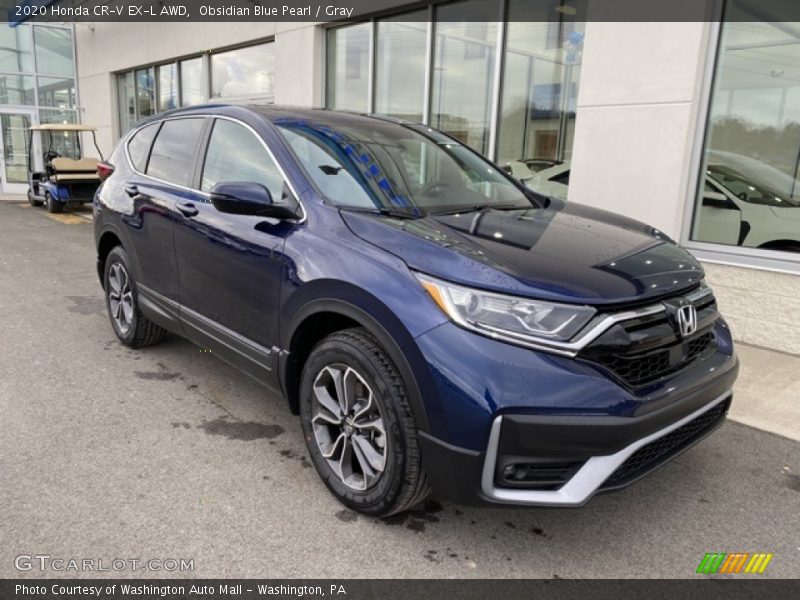Obsidian Blue Pearl / Gray 2020 Honda CR-V EX-L AWD