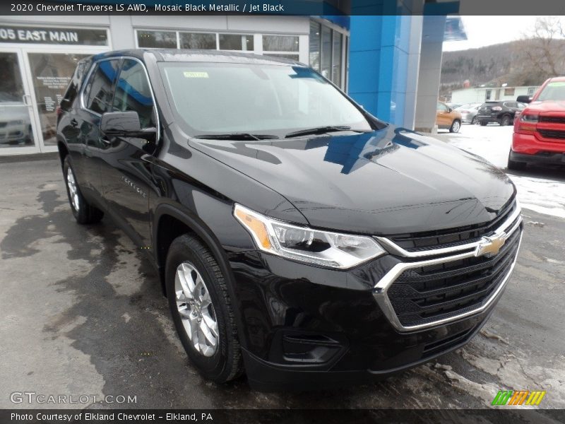 Mosaic Black Metallic / Jet Black 2020 Chevrolet Traverse LS AWD