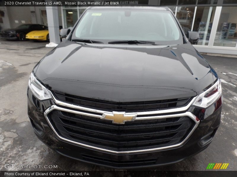 Mosaic Black Metallic / Jet Black 2020 Chevrolet Traverse LS AWD