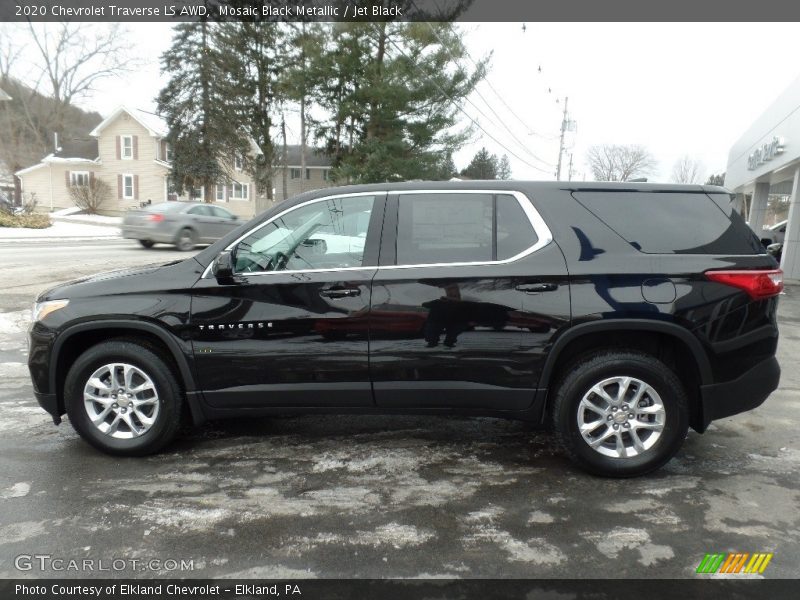 Mosaic Black Metallic / Jet Black 2020 Chevrolet Traverse LS AWD