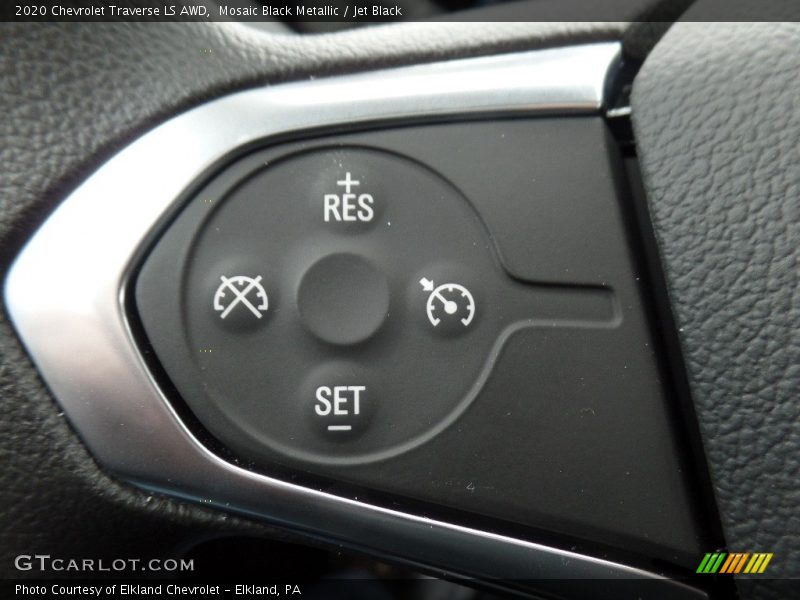 Mosaic Black Metallic / Jet Black 2020 Chevrolet Traverse LS AWD