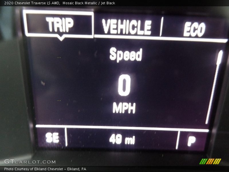 Mosaic Black Metallic / Jet Black 2020 Chevrolet Traverse LS AWD