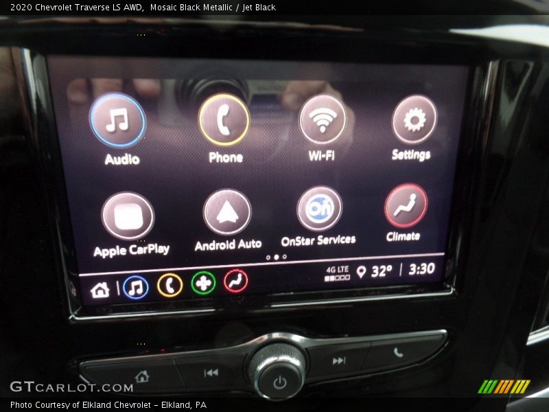 Mosaic Black Metallic / Jet Black 2020 Chevrolet Traverse LS AWD