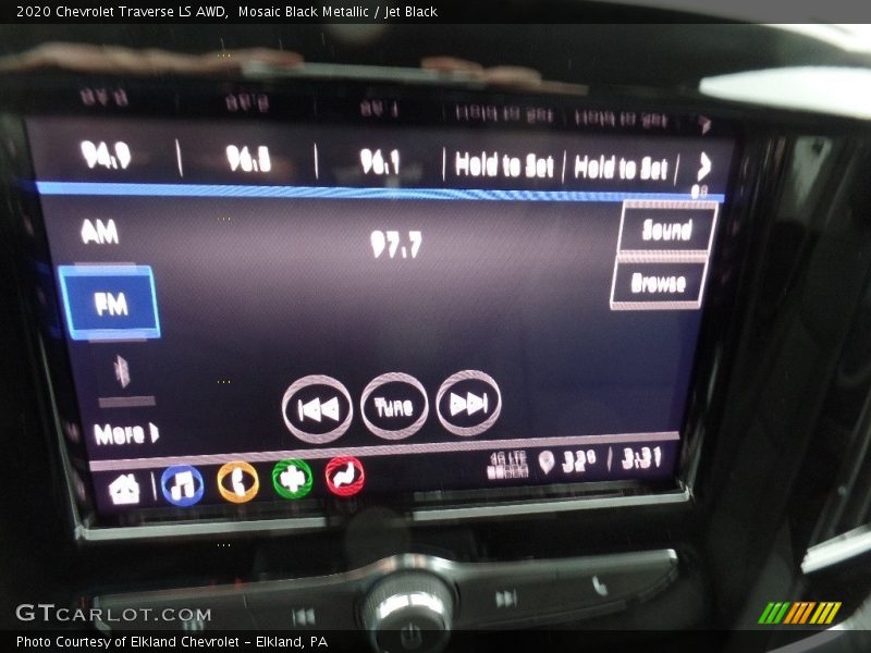Mosaic Black Metallic / Jet Black 2020 Chevrolet Traverse LS AWD