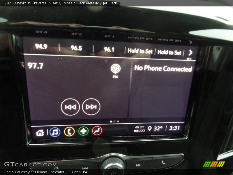 Mosaic Black Metallic / Jet Black 2020 Chevrolet Traverse LS AWD