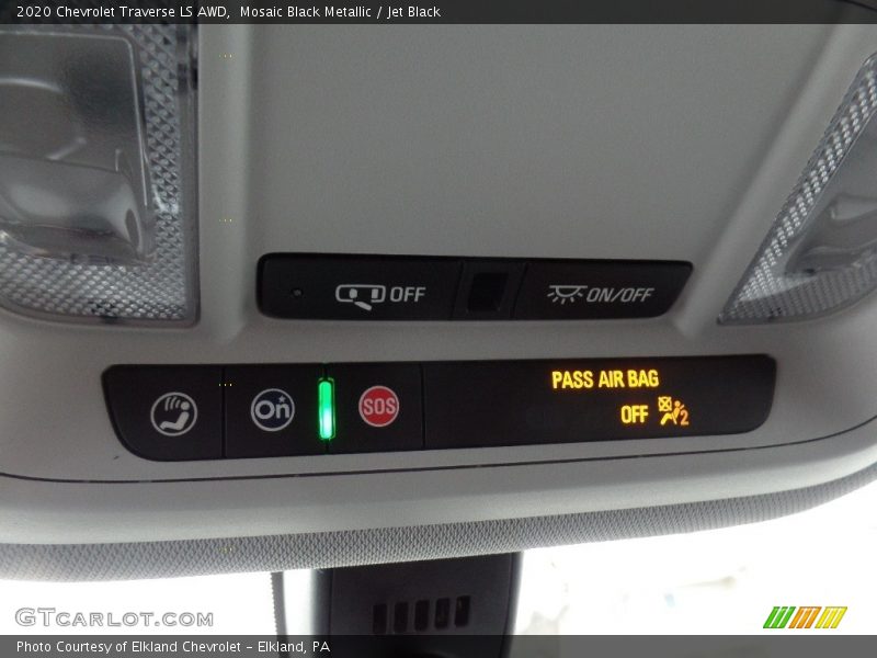 Mosaic Black Metallic / Jet Black 2020 Chevrolet Traverse LS AWD