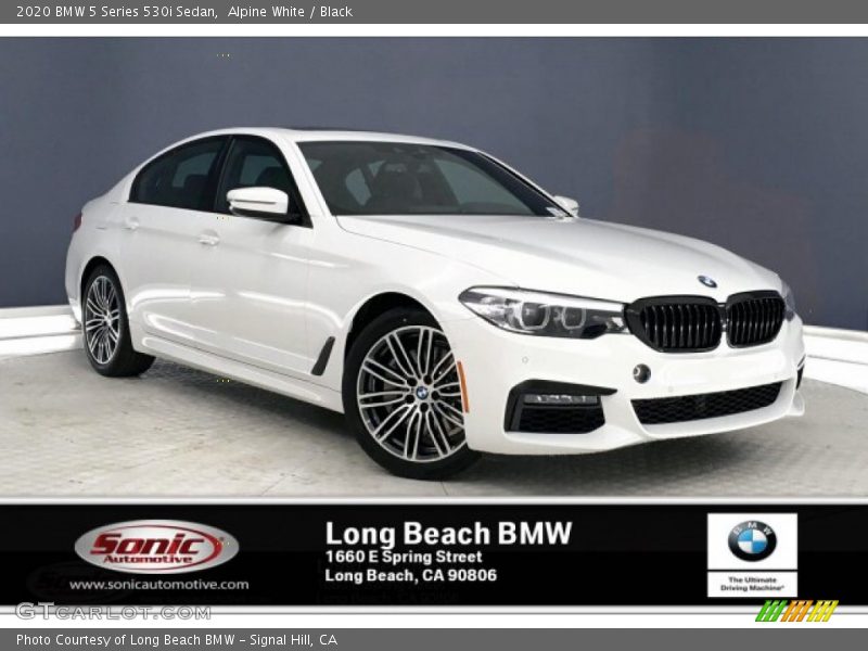 Alpine White / Black 2020 BMW 5 Series 530i Sedan