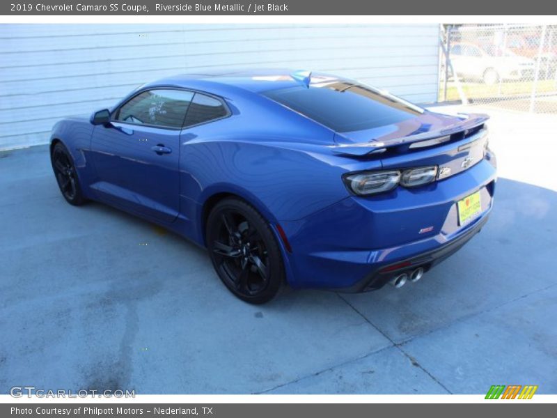 Riverside Blue Metallic / Jet Black 2019 Chevrolet Camaro SS Coupe