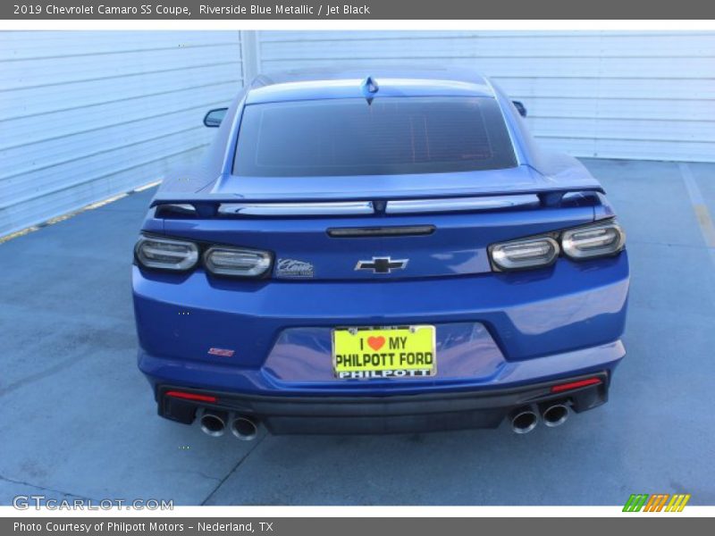 Riverside Blue Metallic / Jet Black 2019 Chevrolet Camaro SS Coupe