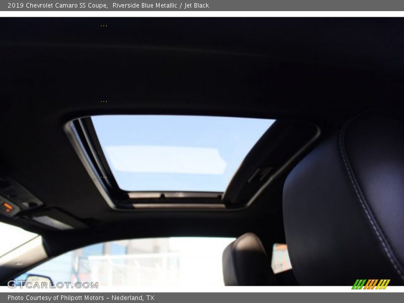Riverside Blue Metallic / Jet Black 2019 Chevrolet Camaro SS Coupe