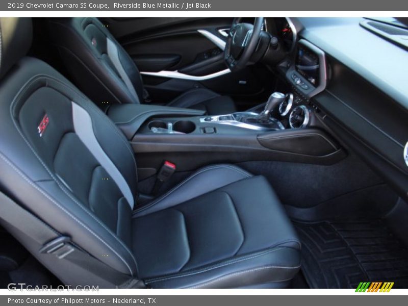 Riverside Blue Metallic / Jet Black 2019 Chevrolet Camaro SS Coupe