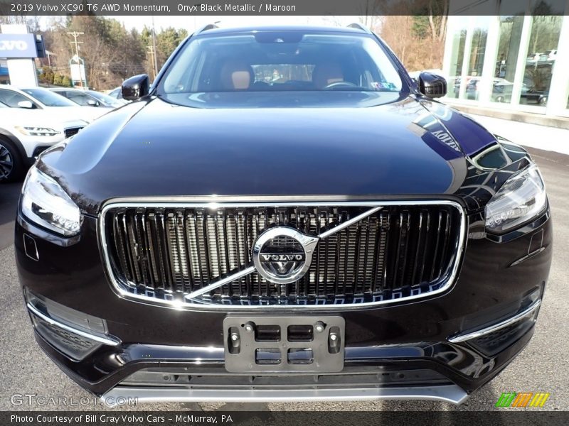 Onyx Black Metallic / Maroon 2019 Volvo XC90 T6 AWD Momentum