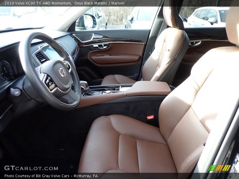 Onyx Black Metallic / Maroon 2019 Volvo XC90 T6 AWD Momentum