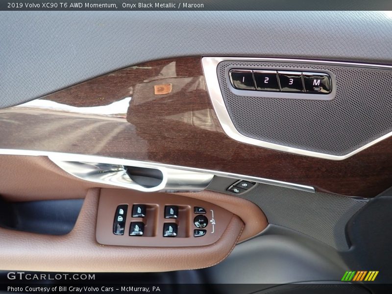 Onyx Black Metallic / Maroon 2019 Volvo XC90 T6 AWD Momentum
