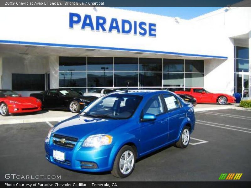 Bright Blue / Charcoal 2009 Chevrolet Aveo LT Sedan