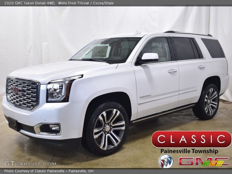 White Frost Tricoat / Cocoa/Shale 2020 GMC Yukon Denali 4WD