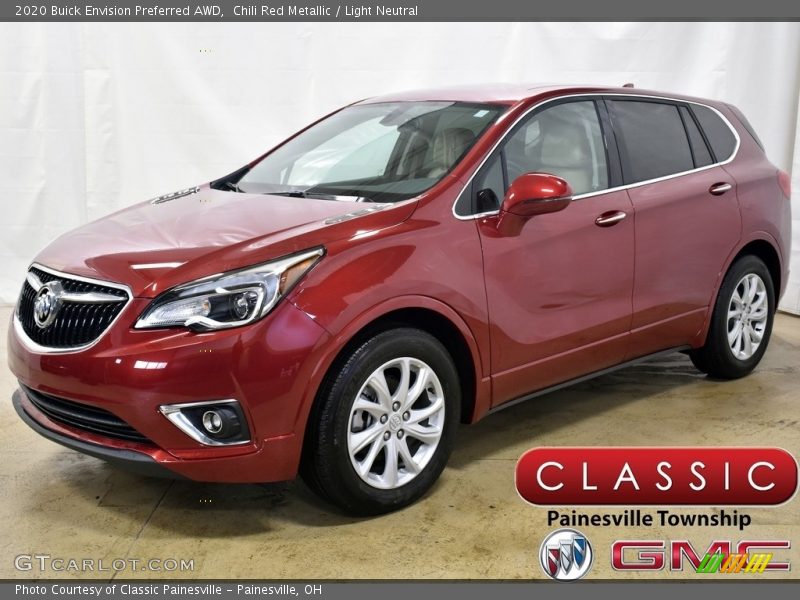 Chili Red Metallic / Light Neutral 2020 Buick Envision Preferred AWD