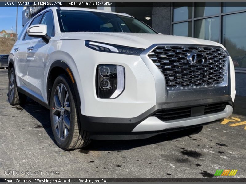 Hyper White / Black/Gray 2020 Hyundai Palisade SEL AWD