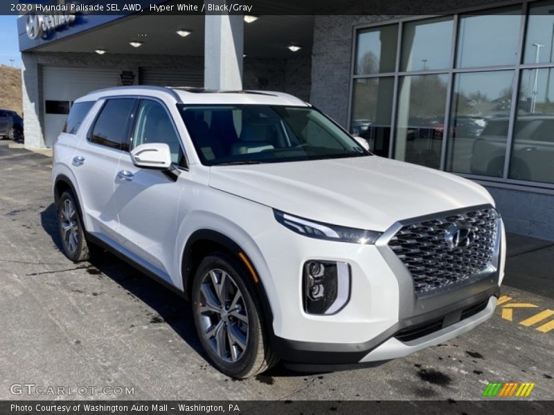 Hyper White / Black/Gray 2020 Hyundai Palisade SEL AWD