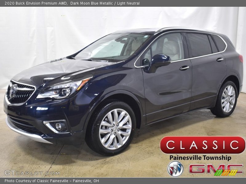 Dark Moon Blue Metallic / Light Neutral 2020 Buick Envision Premium AWD