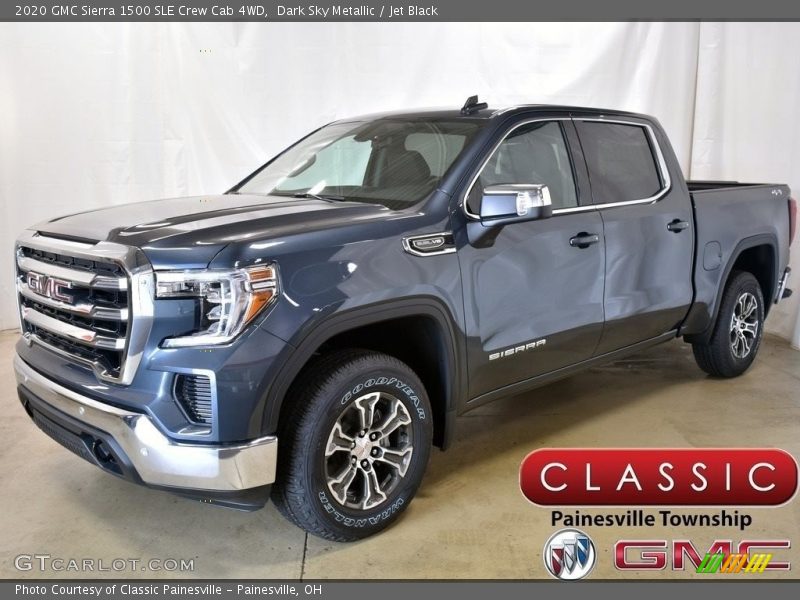 Dark Sky Metallic / Jet Black 2020 GMC Sierra 1500 SLE Crew Cab 4WD