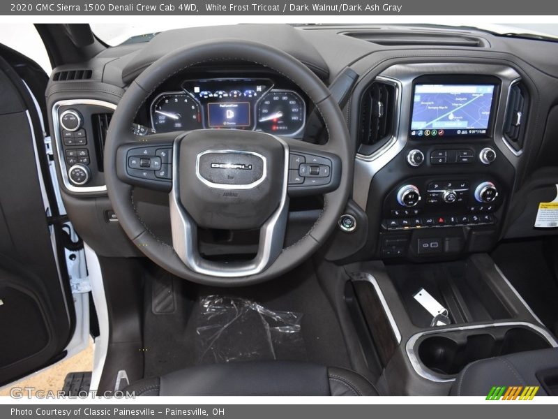 White Frost Tricoat / Dark Walnut/Dark Ash Gray 2020 GMC Sierra 1500 Denali Crew Cab 4WD