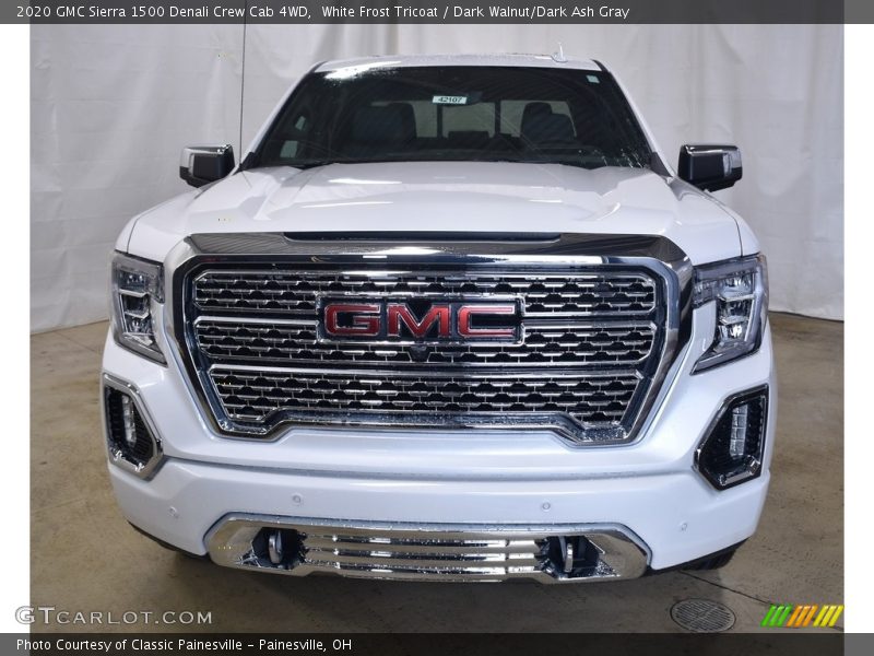 White Frost Tricoat / Dark Walnut/Dark Ash Gray 2020 GMC Sierra 1500 Denali Crew Cab 4WD