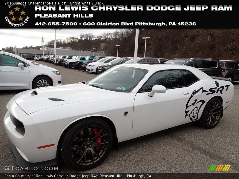 Bright White / Black 2016 Dodge Challenger SRT Hellcat