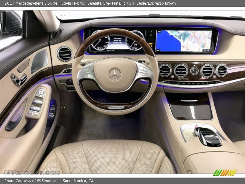 Selenite Grey Metallic / Silk Beige/Espresso Brown 2017 Mercedes-Benz S 550e Plug-In Hybrid