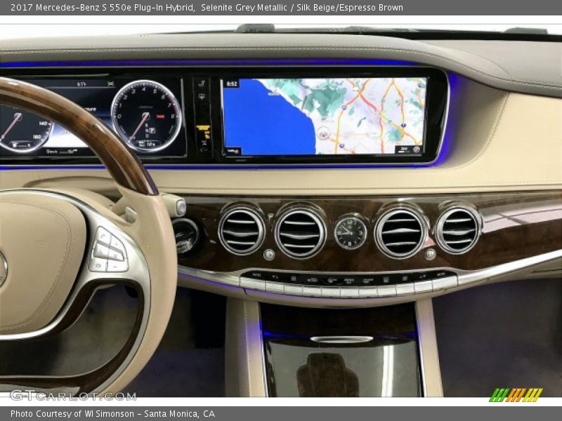 Selenite Grey Metallic / Silk Beige/Espresso Brown 2017 Mercedes-Benz S 550e Plug-In Hybrid