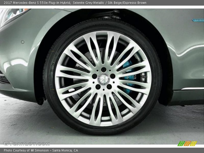 Selenite Grey Metallic / Silk Beige/Espresso Brown 2017 Mercedes-Benz S 550e Plug-In Hybrid