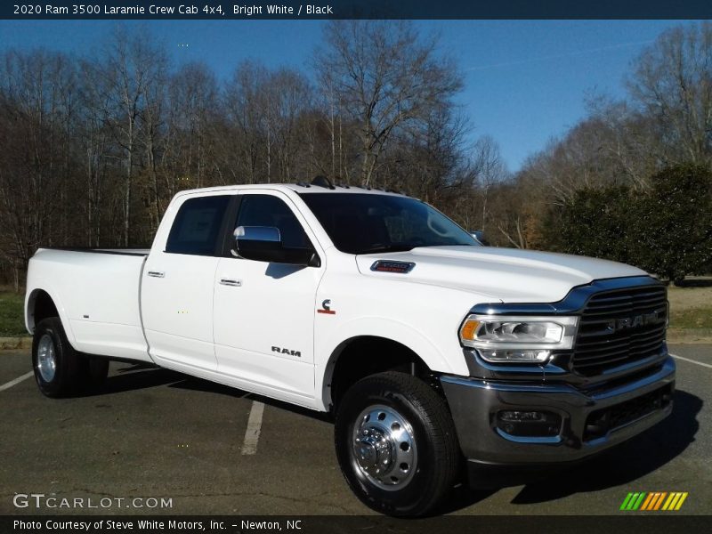 Bright White / Black 2020 Ram 3500 Laramie Crew Cab 4x4