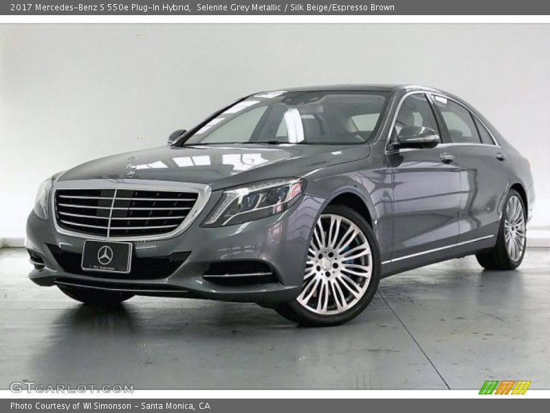 Selenite Grey Metallic / Silk Beige/Espresso Brown 2017 Mercedes-Benz S 550e Plug-In Hybrid