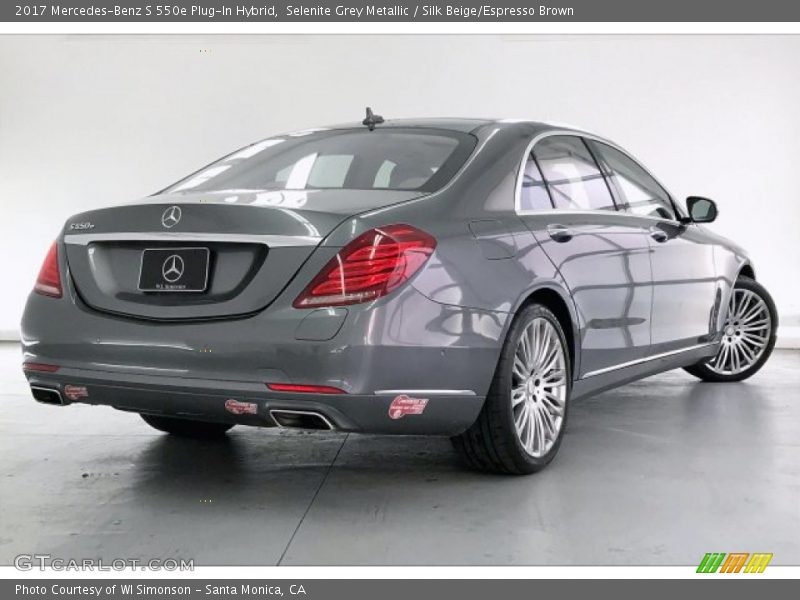 Selenite Grey Metallic / Silk Beige/Espresso Brown 2017 Mercedes-Benz S 550e Plug-In Hybrid