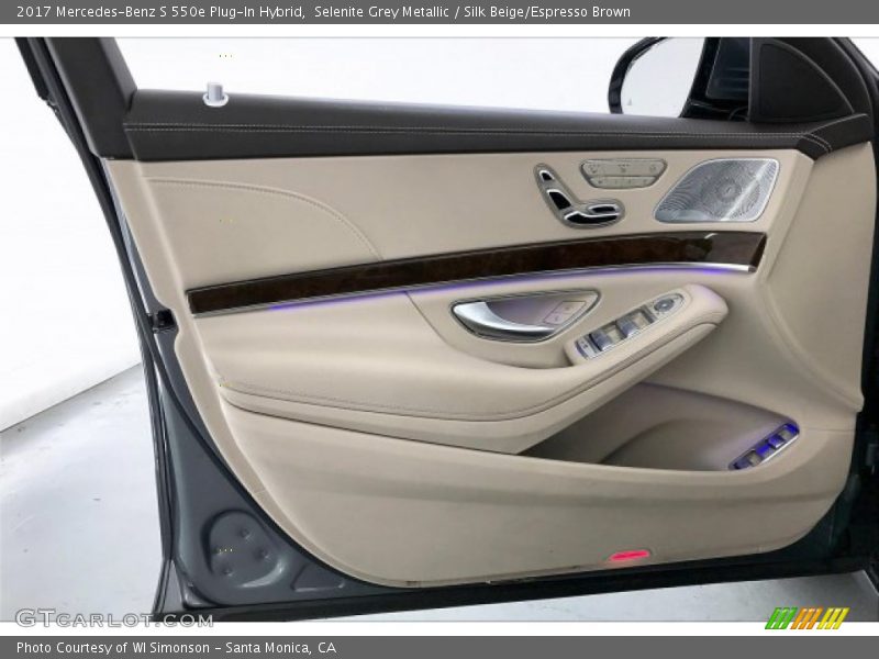 Selenite Grey Metallic / Silk Beige/Espresso Brown 2017 Mercedes-Benz S 550e Plug-In Hybrid