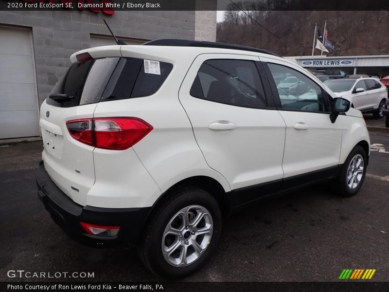 Diamond White / Ebony Black 2020 Ford EcoSport SE