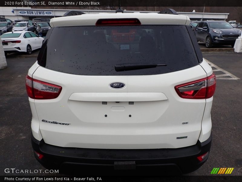 Diamond White / Ebony Black 2020 Ford EcoSport SE