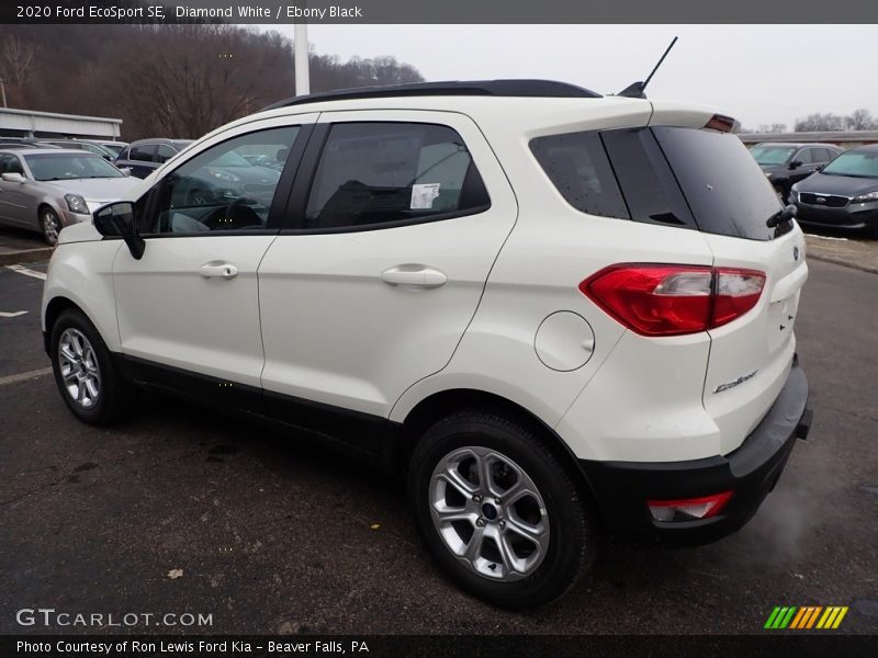 Diamond White / Ebony Black 2020 Ford EcoSport SE