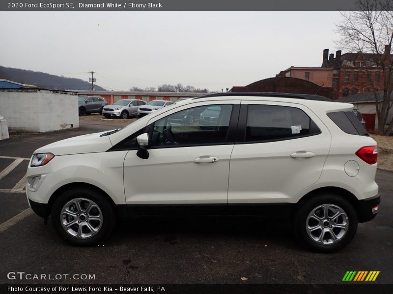 Diamond White / Ebony Black 2020 Ford EcoSport SE