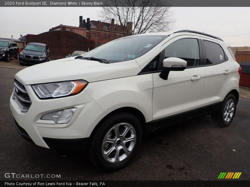 Diamond White / Ebony Black 2020 Ford EcoSport SE