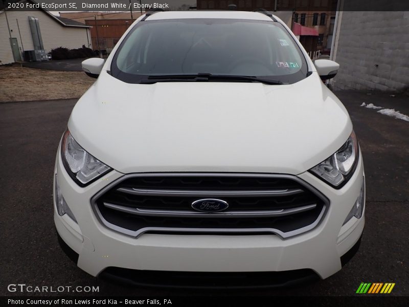 Diamond White / Ebony Black 2020 Ford EcoSport SE