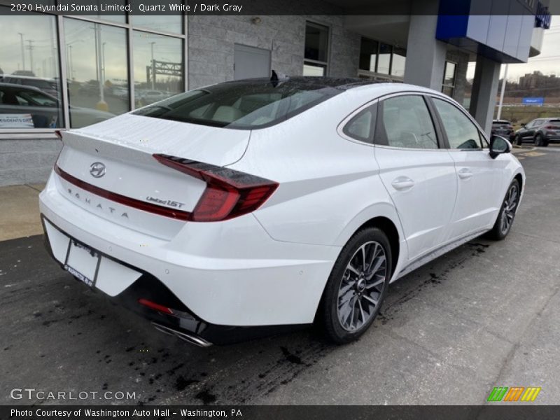 Quartz White / Dark Gray 2020 Hyundai Sonata Limited