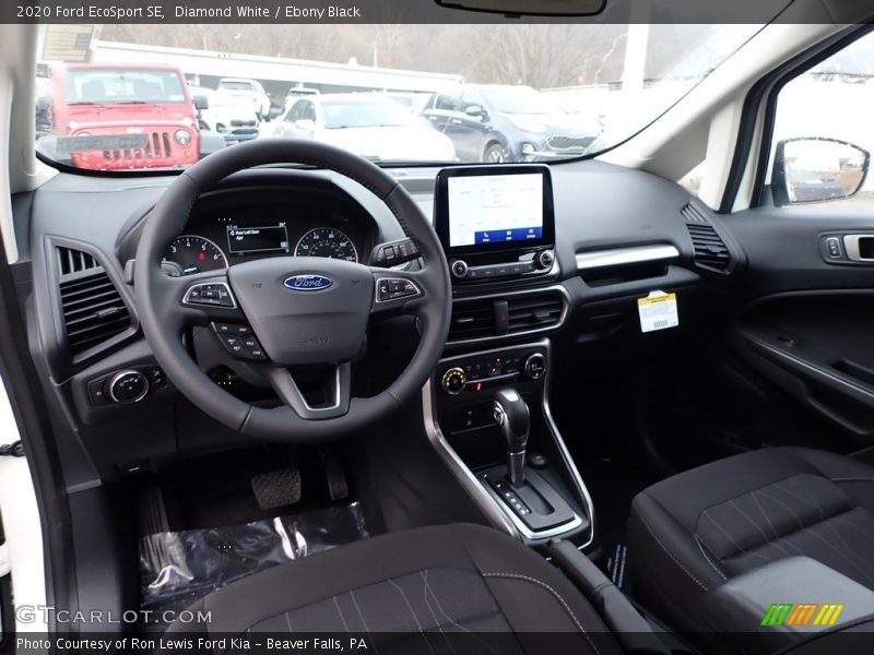Diamond White / Ebony Black 2020 Ford EcoSport SE