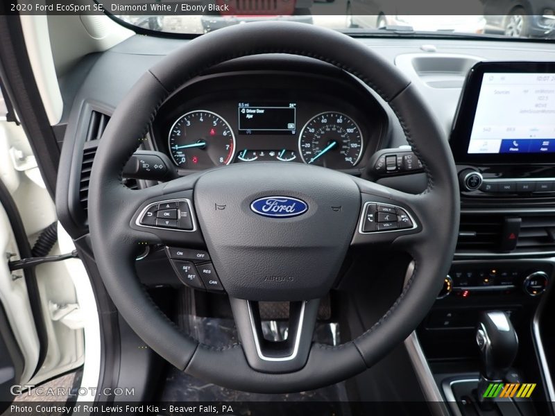 Diamond White / Ebony Black 2020 Ford EcoSport SE