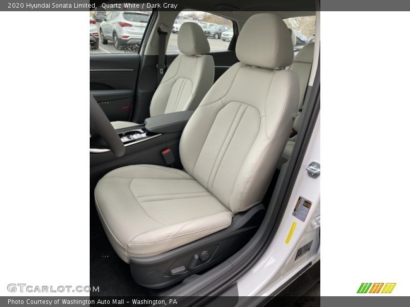 Quartz White / Dark Gray 2020 Hyundai Sonata Limited