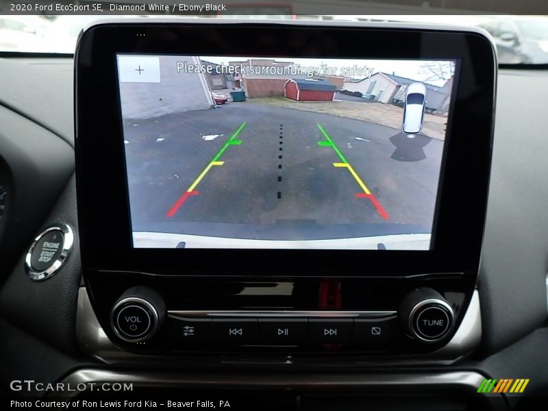 Diamond White / Ebony Black 2020 Ford EcoSport SE